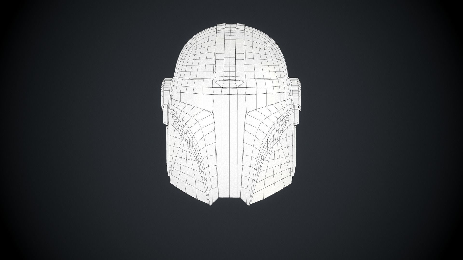 The Mandalorian helmet  Low-poly 3D model_10
