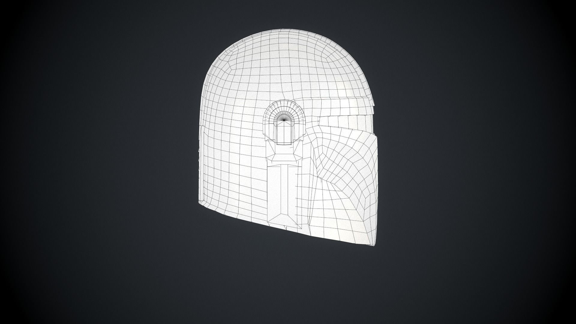 The Mandalorian helmet  Low-poly 3D model_11