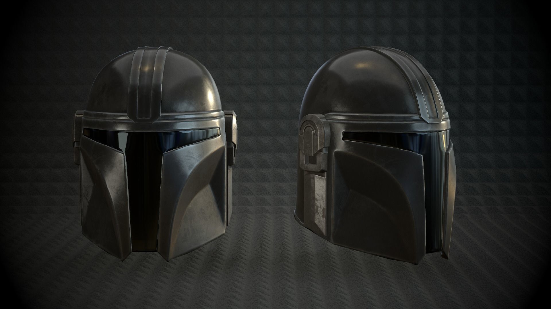 The Mandalorian helmet  Low-poly 3D model_8