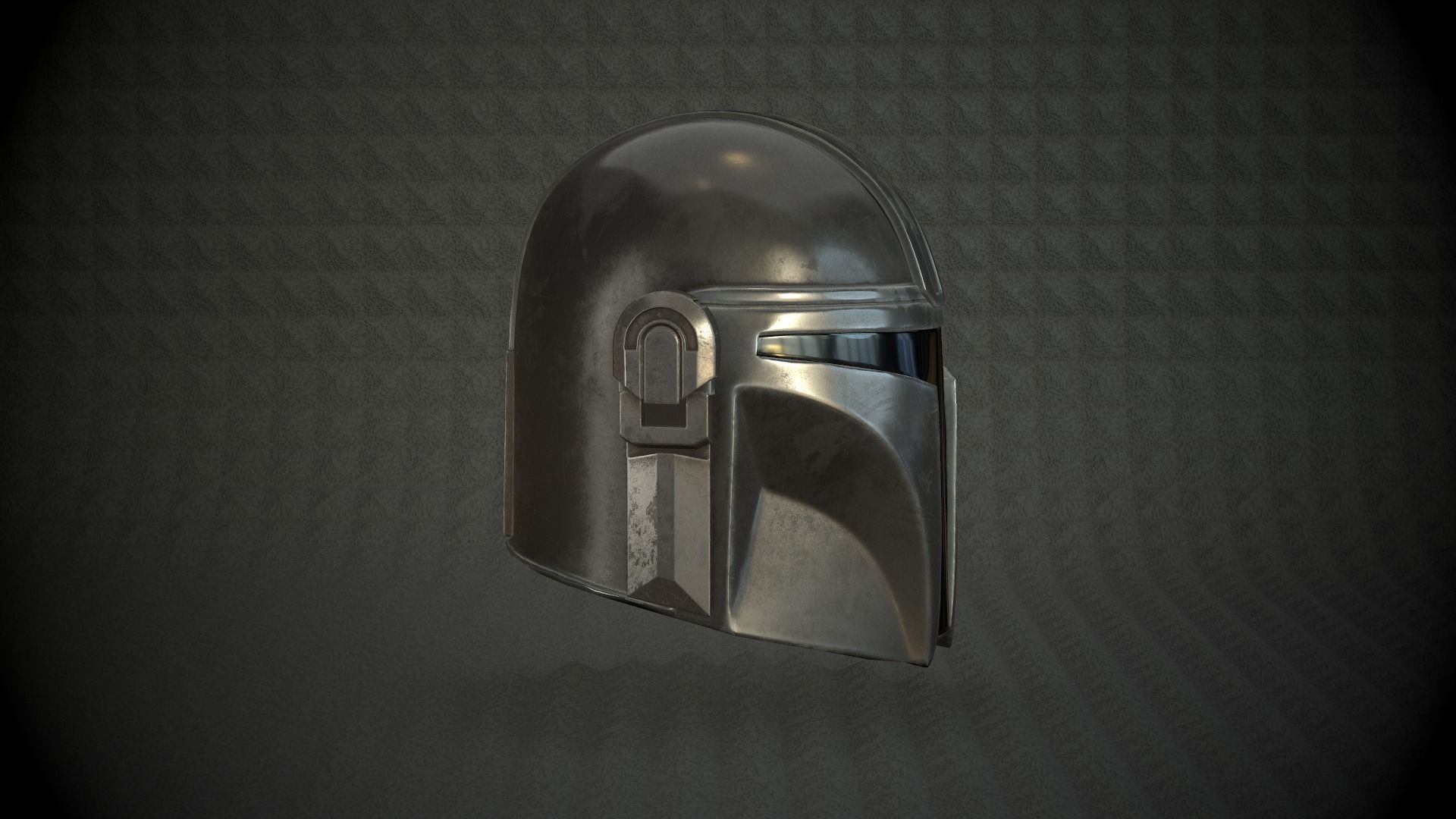 The Mandalorian helmet  Low-poly 3D model_4