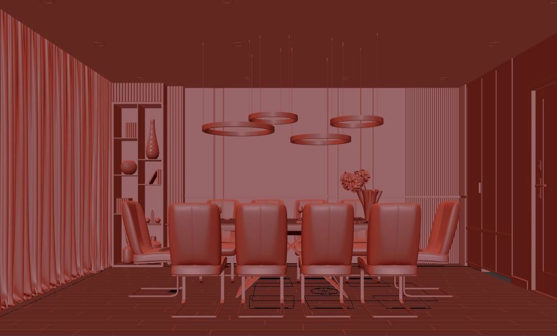 dinning room 3D model_6