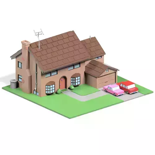 The Simpsons House Low-poly 3D model