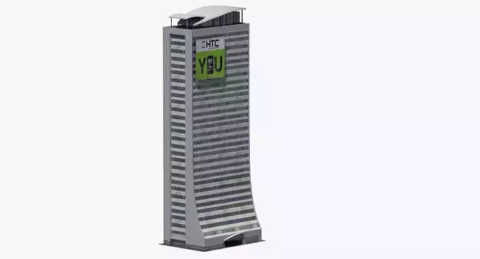 Skyscraper Building Low-poly 3D model
