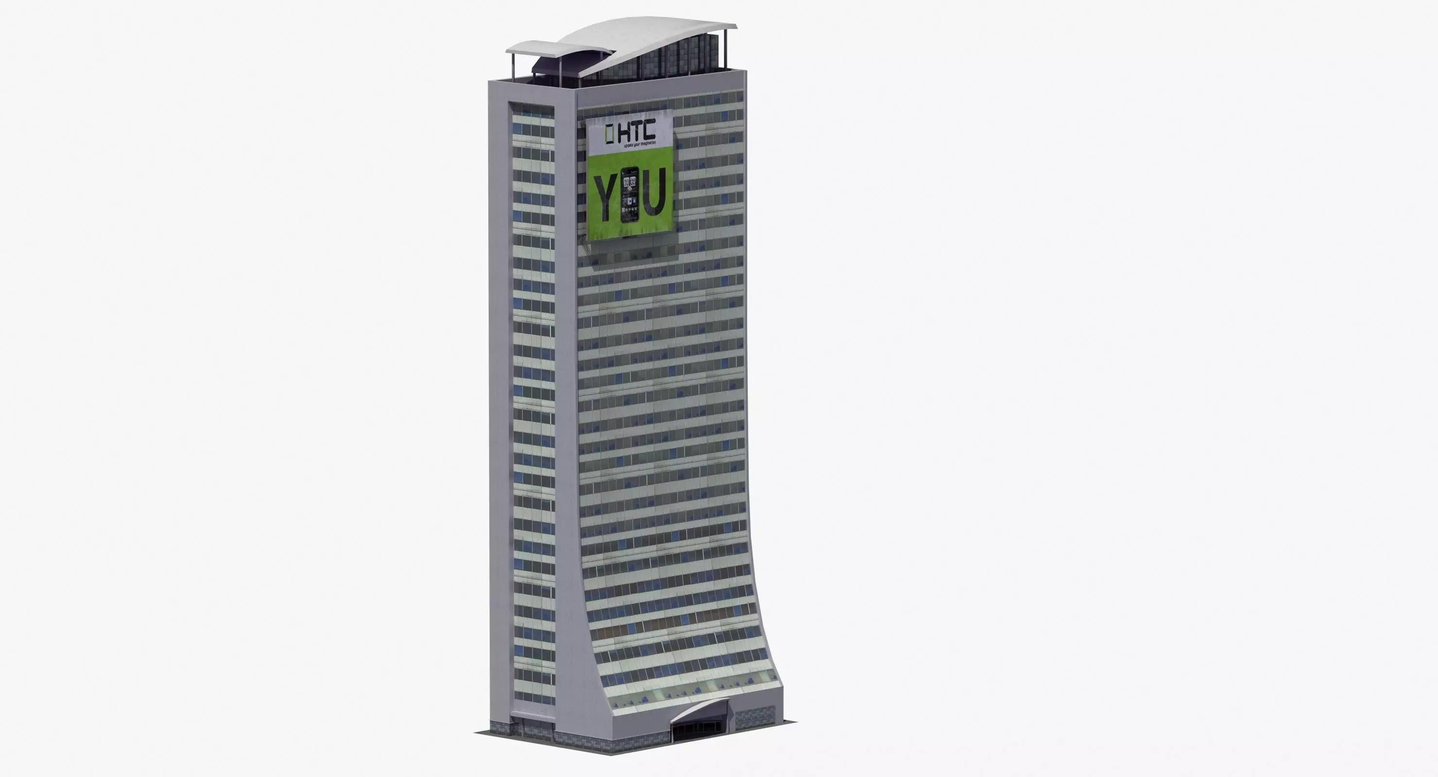 Skyscraper Building Low-poly 3D model_0