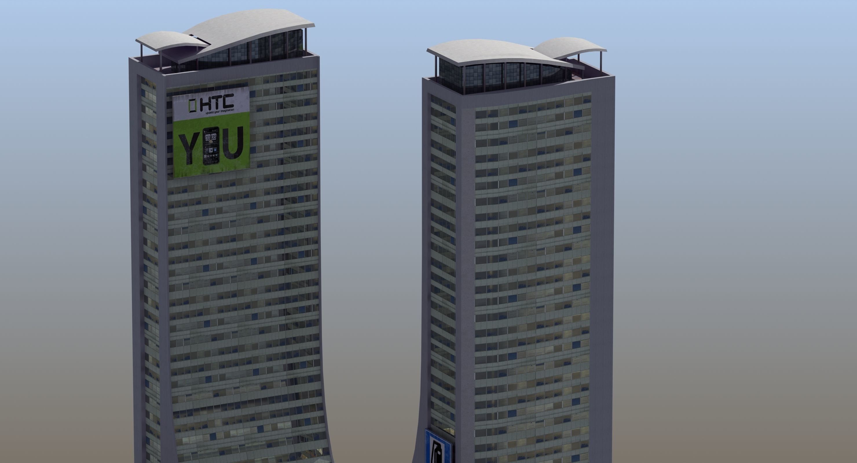 Skyscraper Building Low-poly 3D model_12