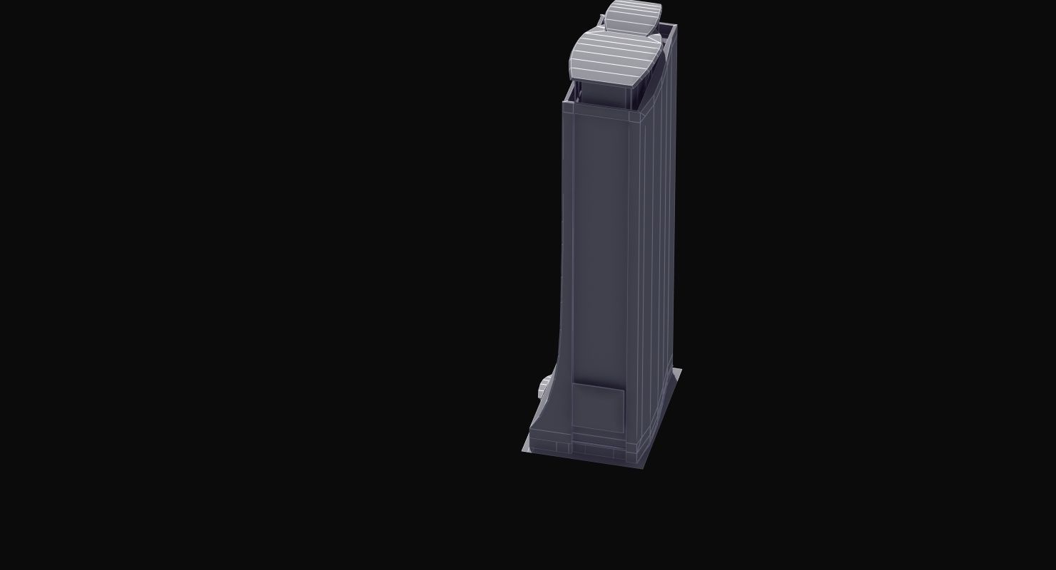 Skyscraper Building Low-poly 3D model_8