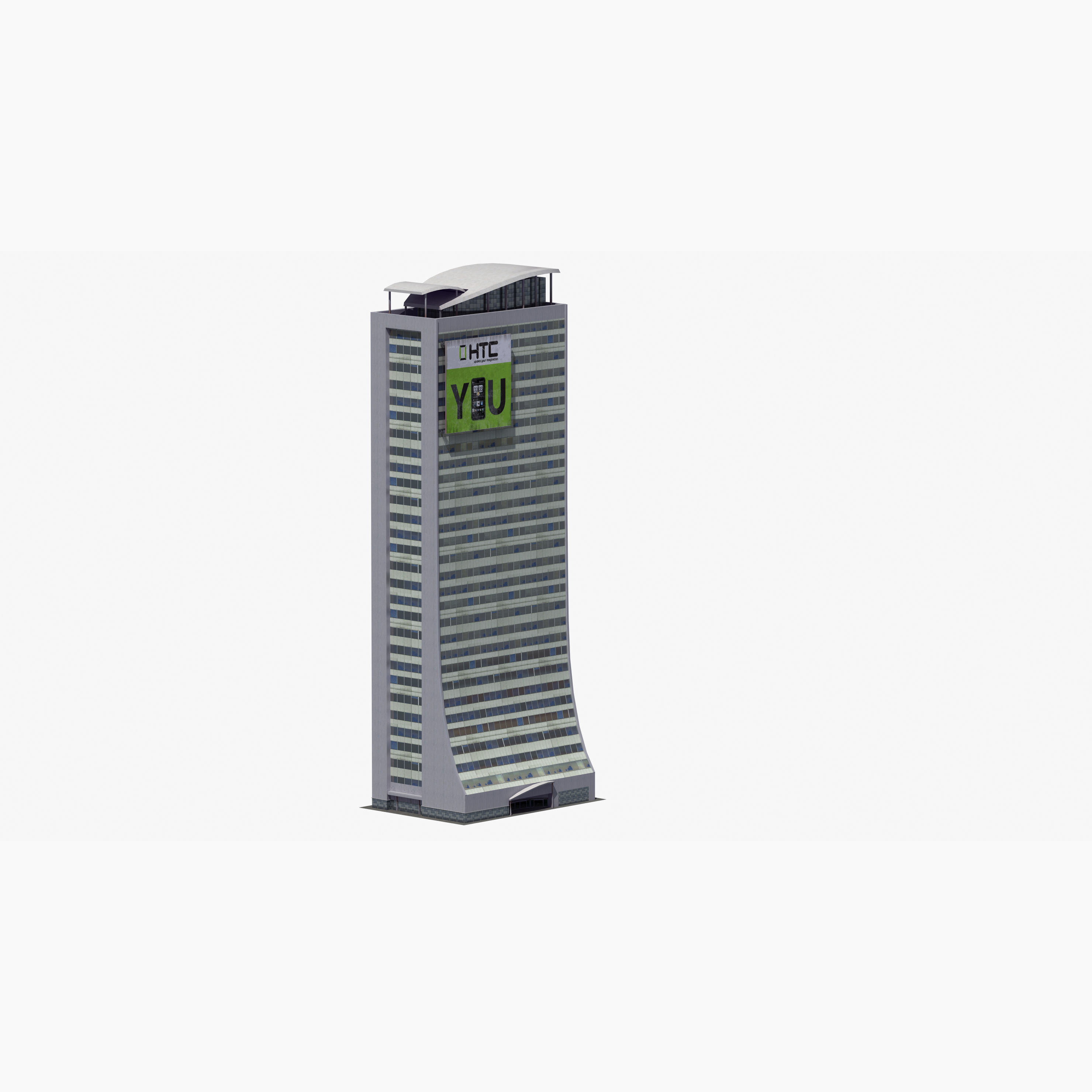 Skyscraper Building Low-poly 3D model_27