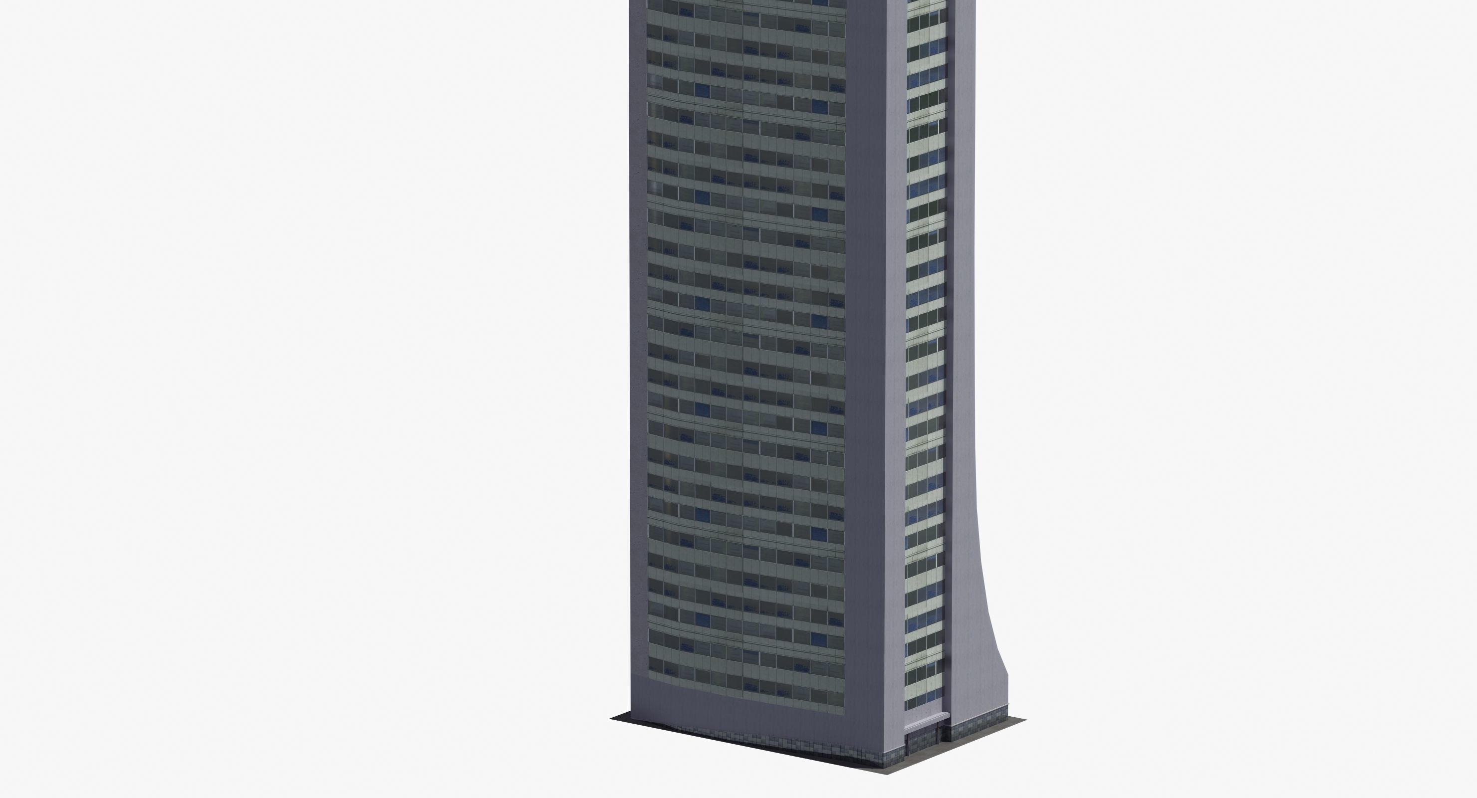 Skyscraper Building Low-poly 3D model_10