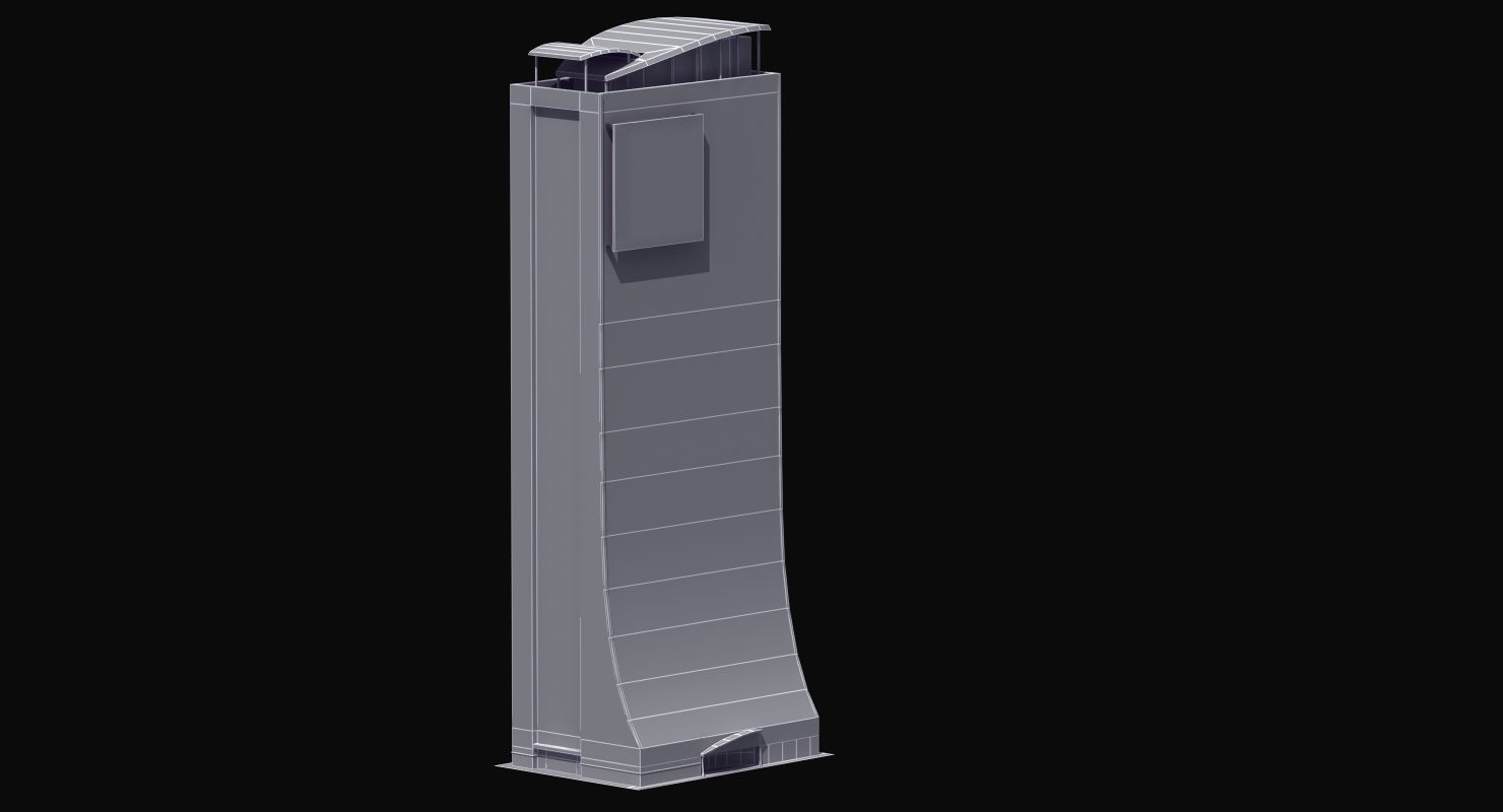 Skyscraper Building Low-poly 3D model_16