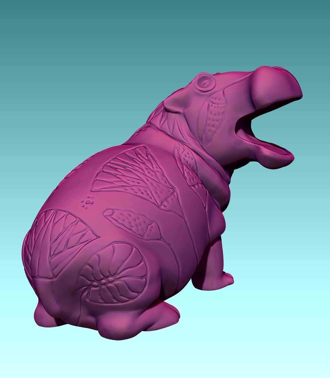 Tawerets Son - Egyptian ritual statuille 3D print model_11