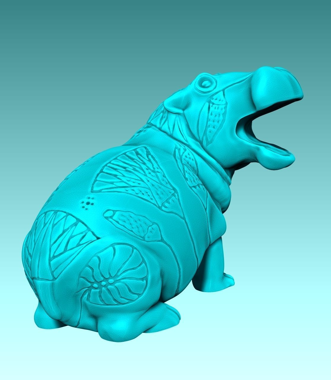 Tawerets Son - Egyptian ritual statuille 3D print model_1