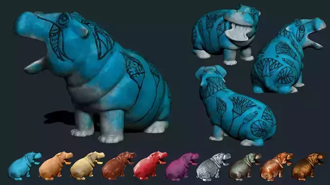Tawerets Son - Egyptian ritual statuille 3D print model