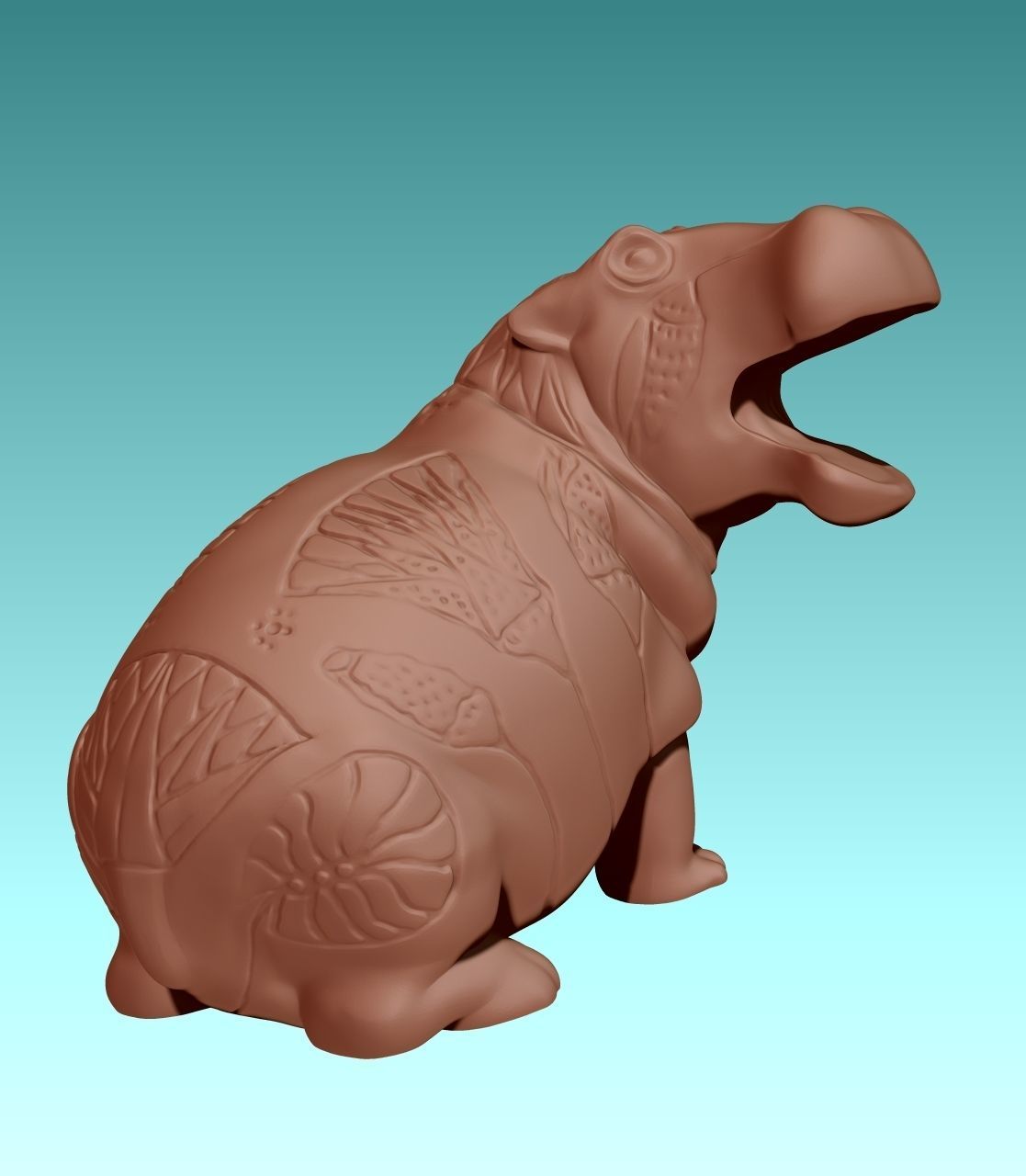 Tawerets Son - Egyptian ritual statuille 3D print model_12