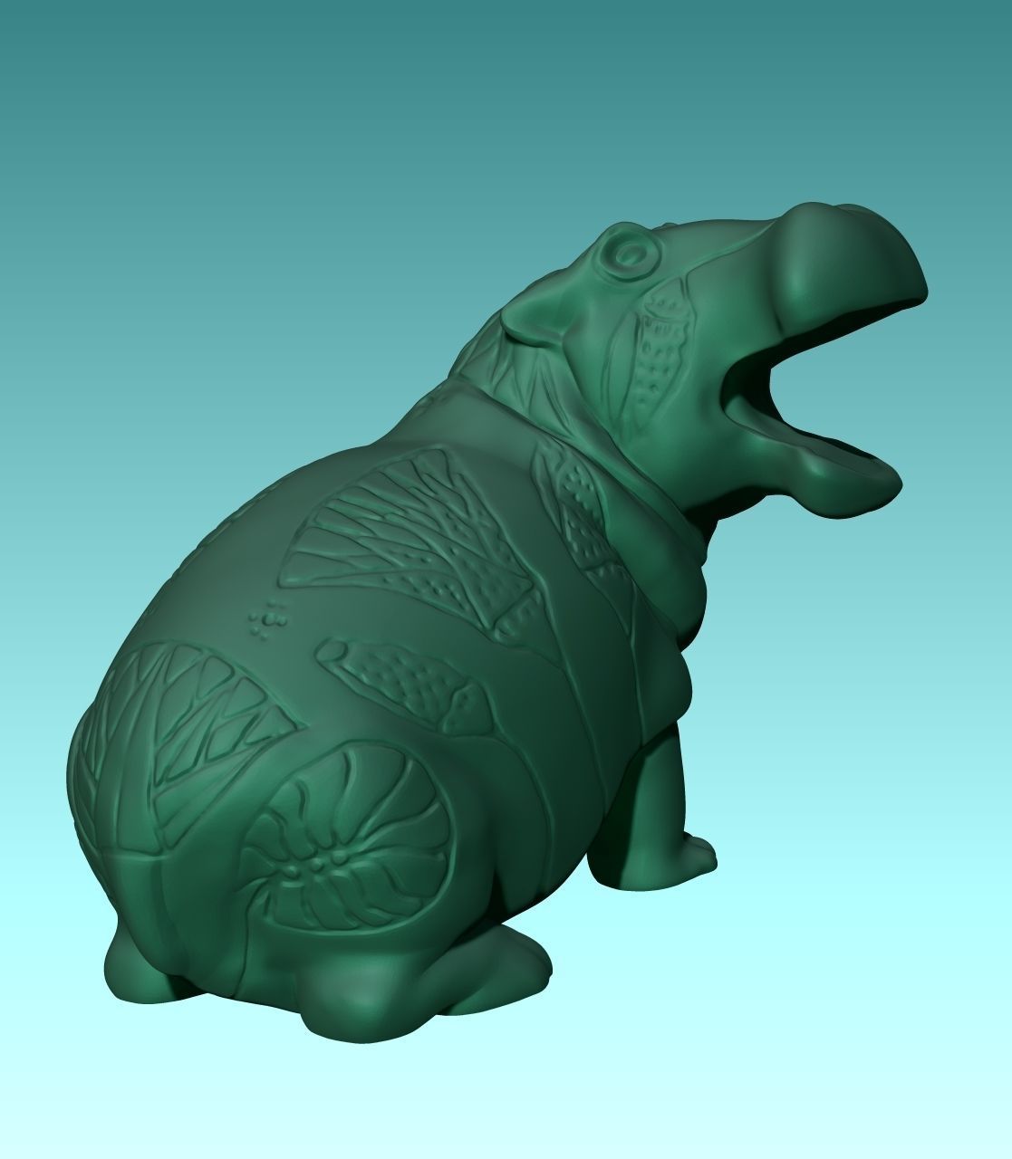 Tawerets Son - Egyptian ritual statuille 3D print model_13