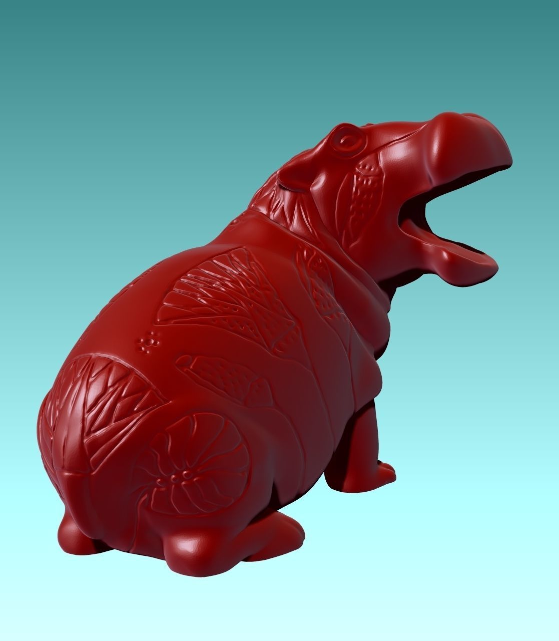 Tawerets Son - Egyptian ritual statuille 3D print model_6