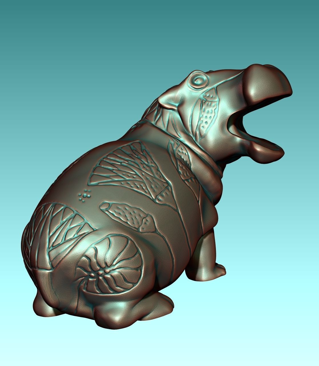 Tawerets Son - Egyptian ritual statuille 3D print model_2