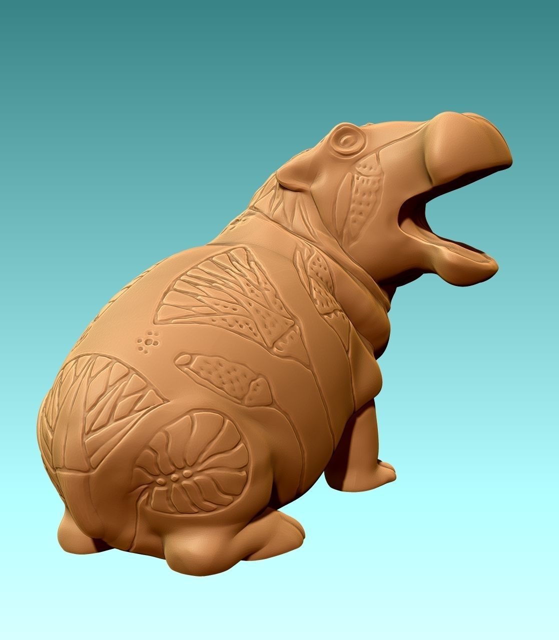 Tawerets Son - Egyptian ritual statuille 3D print model_3
