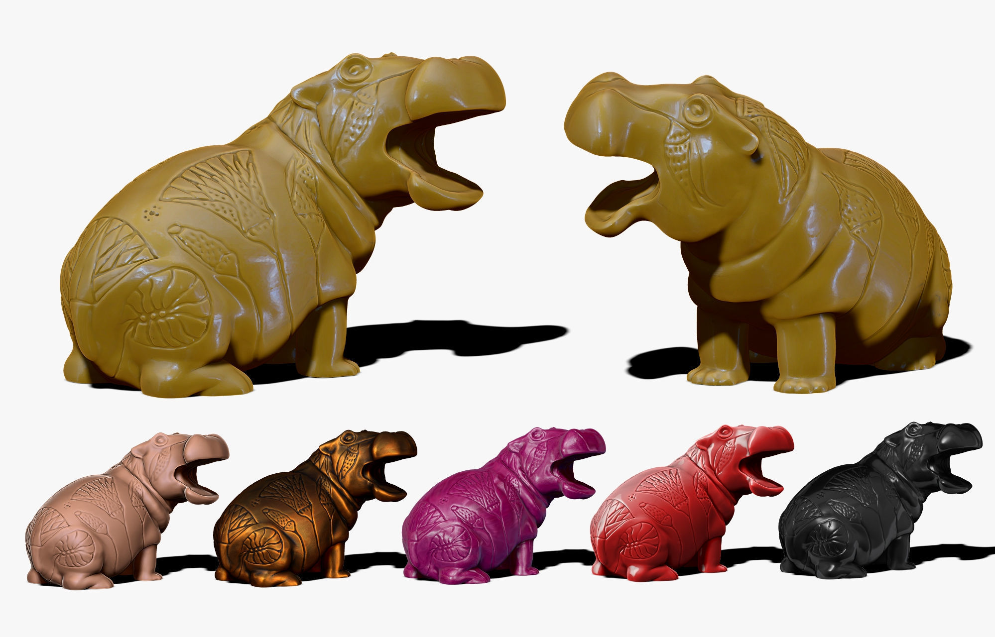 Tawerets Son - Egyptian ritual statuille 3D print model_4