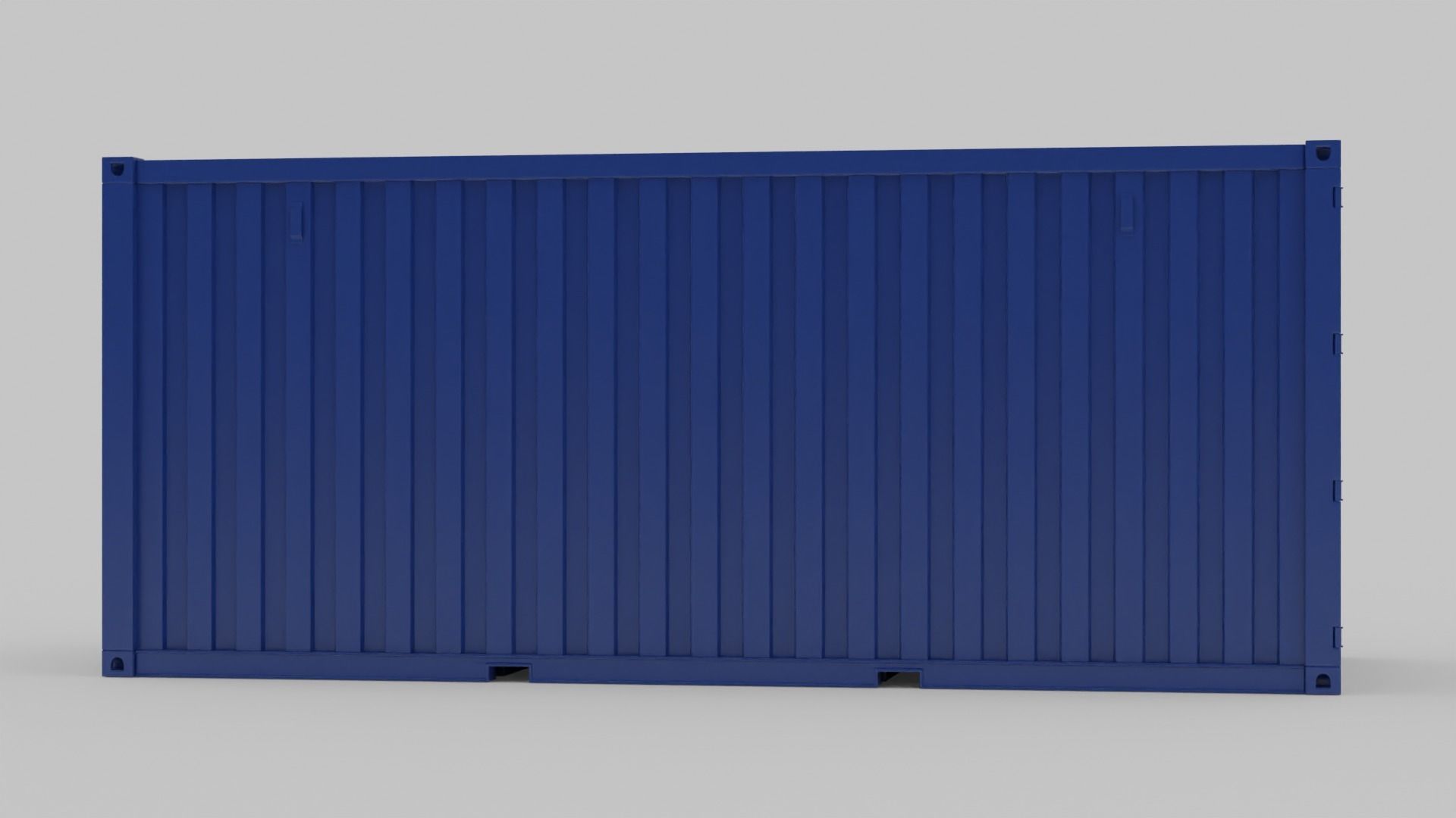 Shipping Container - Dark Blue 3D model_3