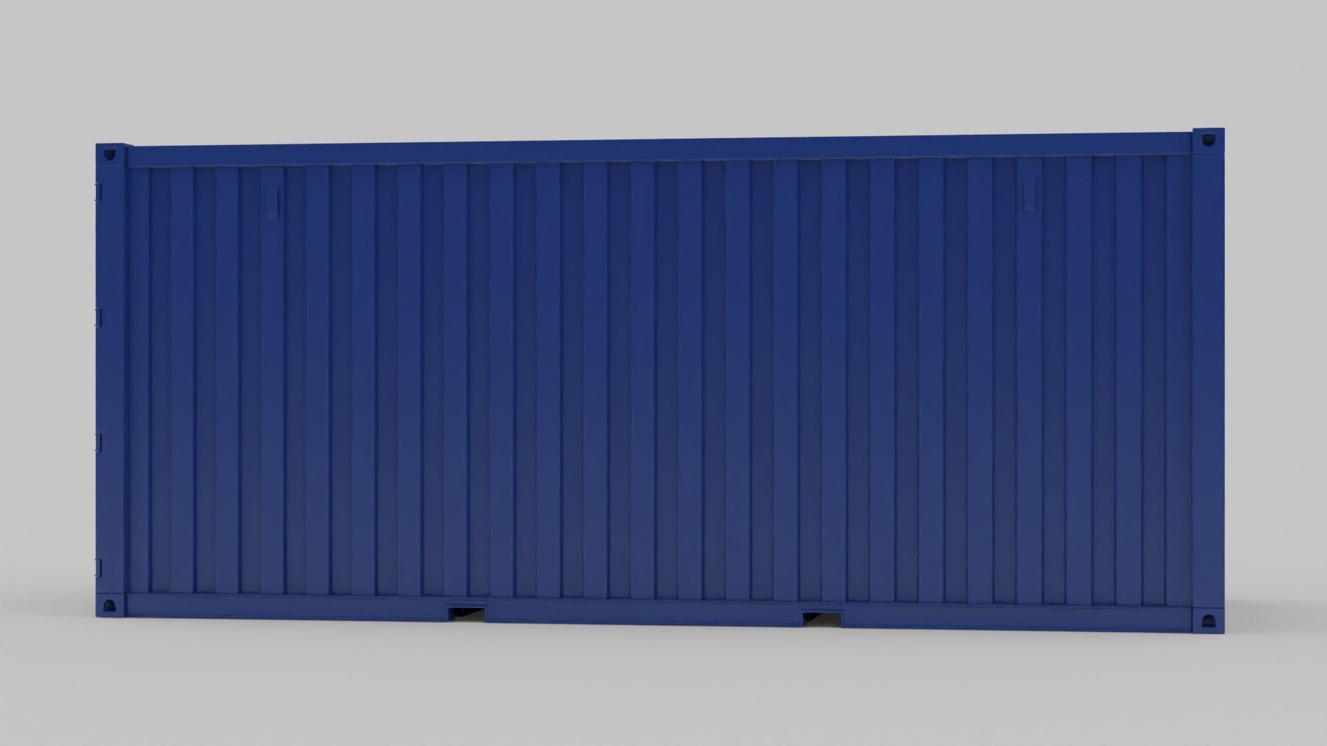 Shipping Container - Dark Blue 3D model_8