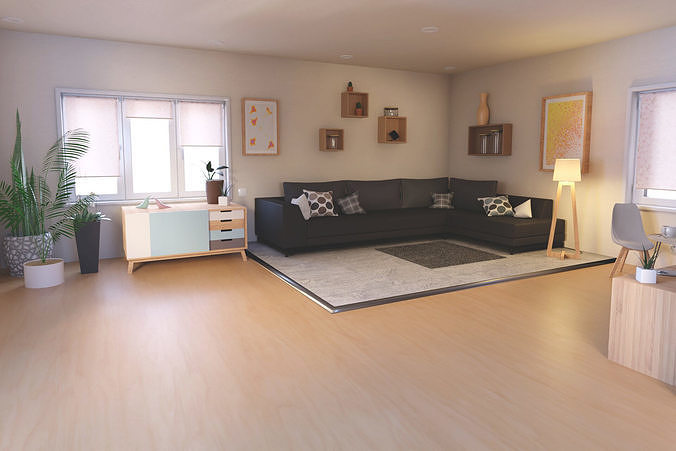 Interior scene blender Free 3D model