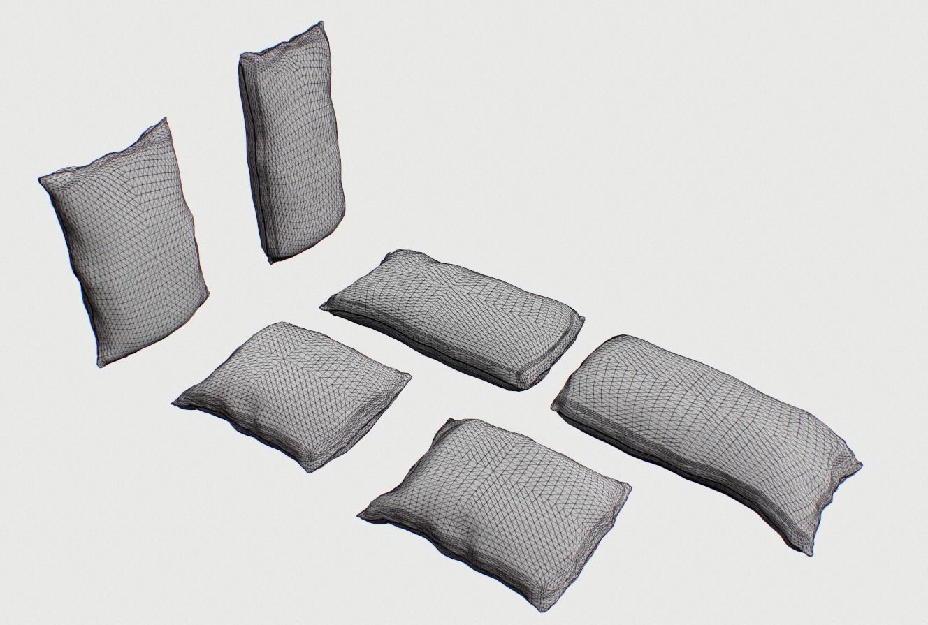 Bags pack 1 Low-poly 3D model_10