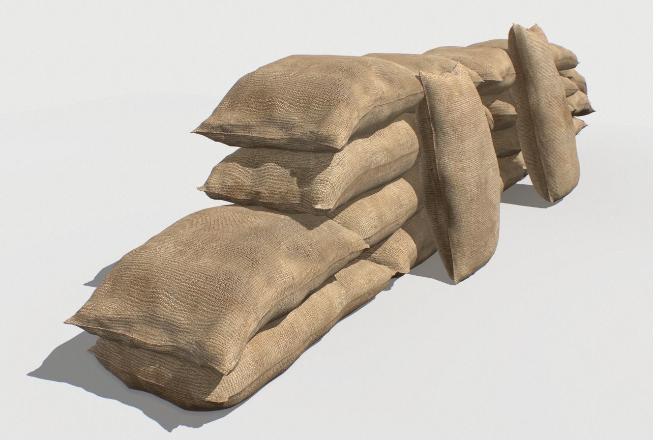 Bags pack 1 Low-poly 3D model_7