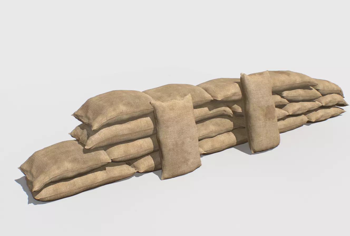 Bags pack 1 Low-poly 3D model_0