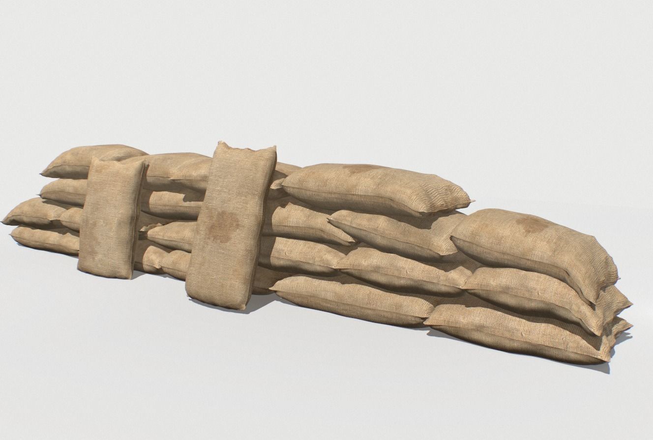 Bags pack 1 Low-poly 3D model_4