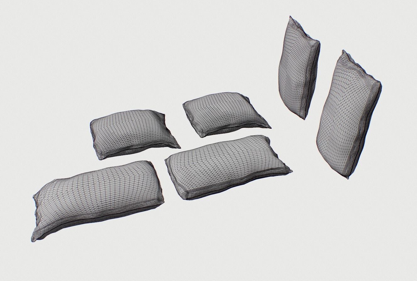 Bags pack 1 Low-poly 3D model_11