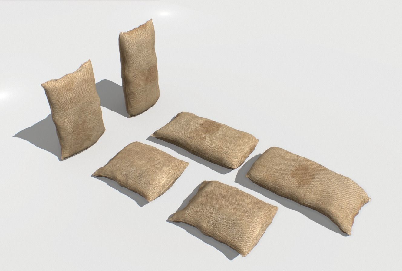 Bags pack 1 Low-poly 3D model_3