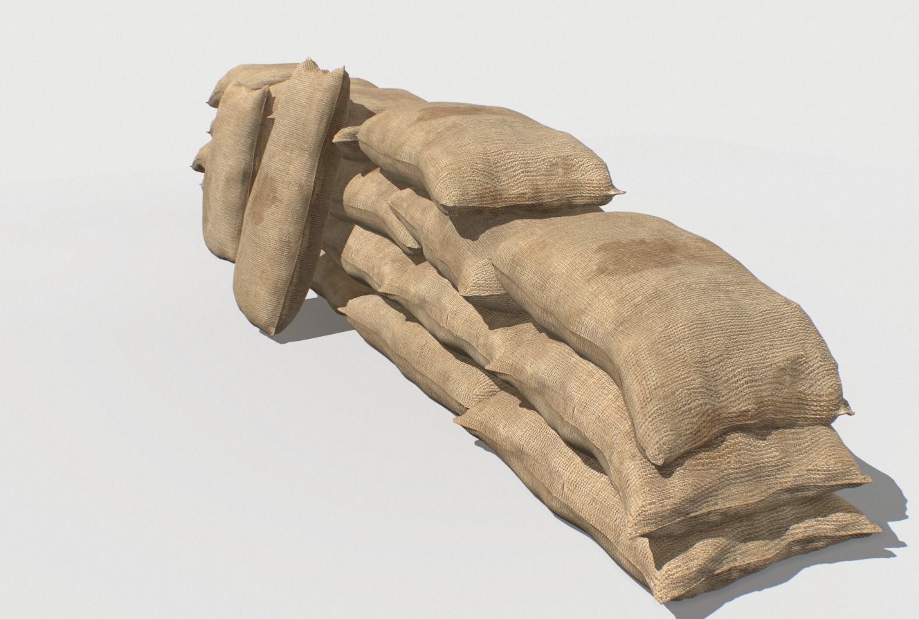 Bags pack 1 Low-poly 3D model_6