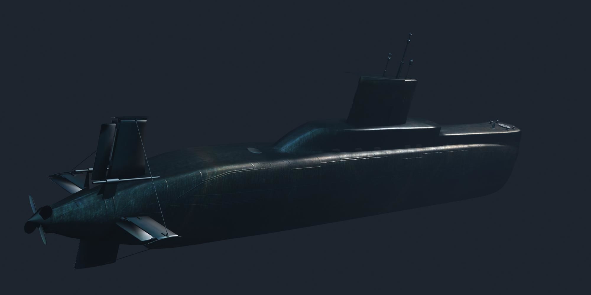 Type 209 Class 3D model Low-poly 3D model_19