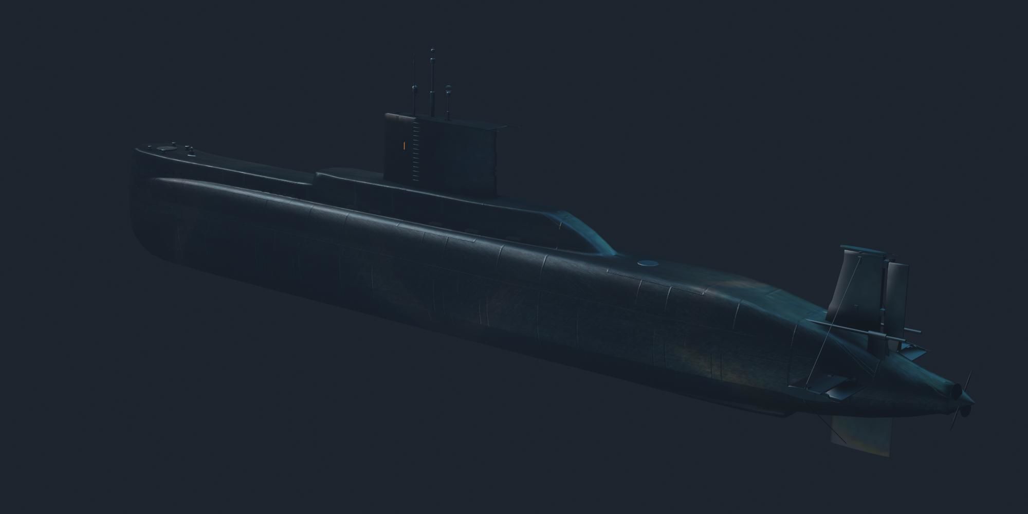 Type 209 Class 3D model Low-poly 3D model_9