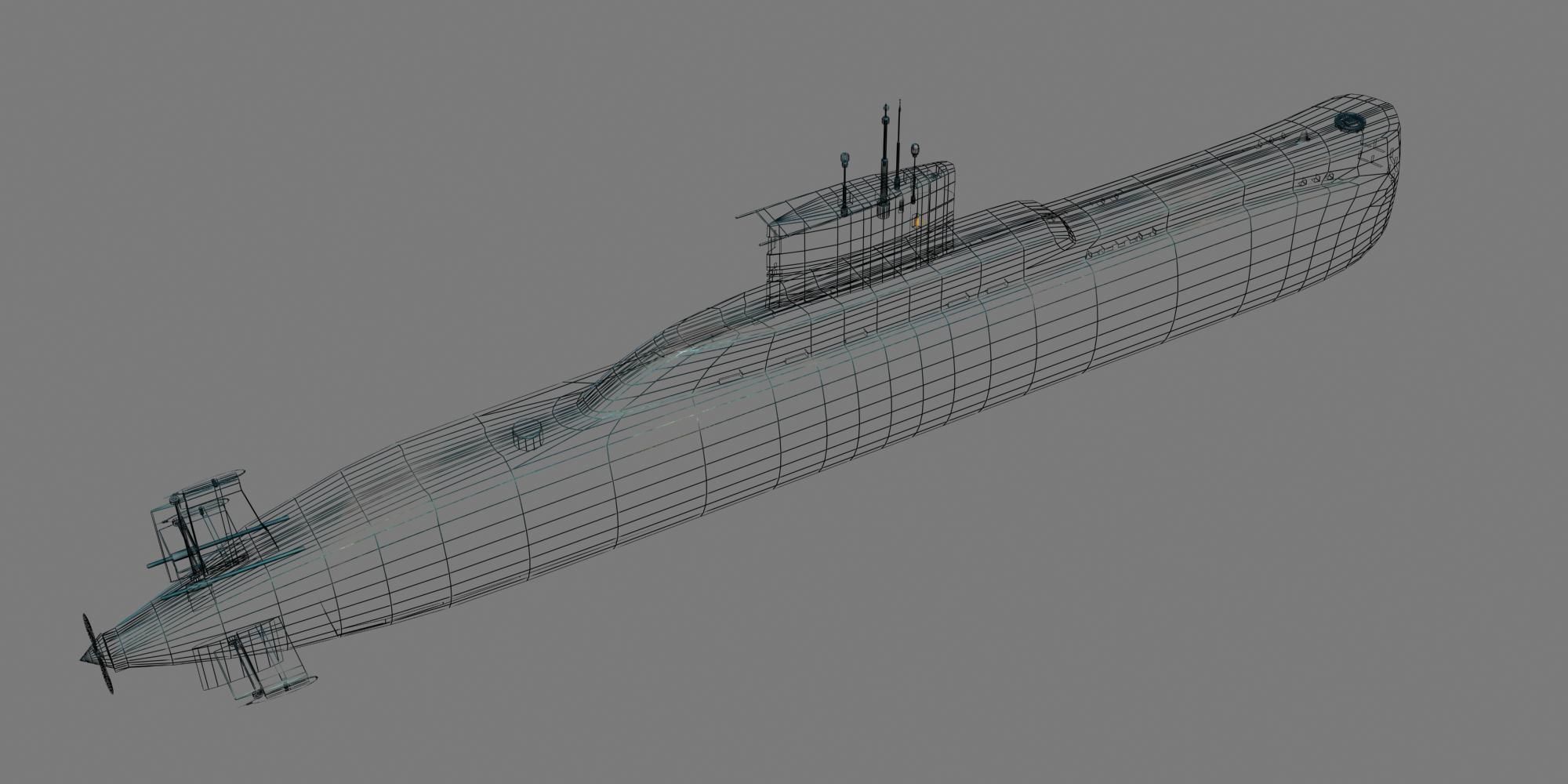 Type 209 Class 3D model Low-poly 3D model_5