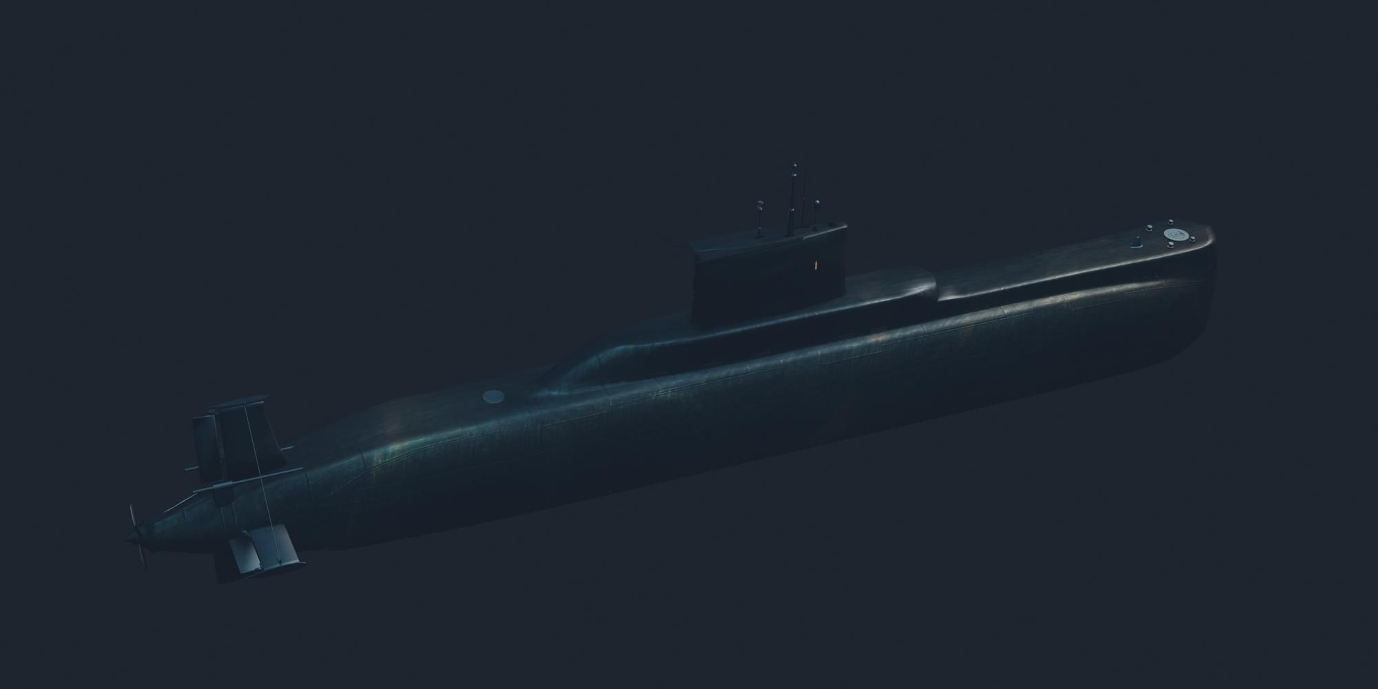 Type 209 Class 3D model Low-poly 3D model_11