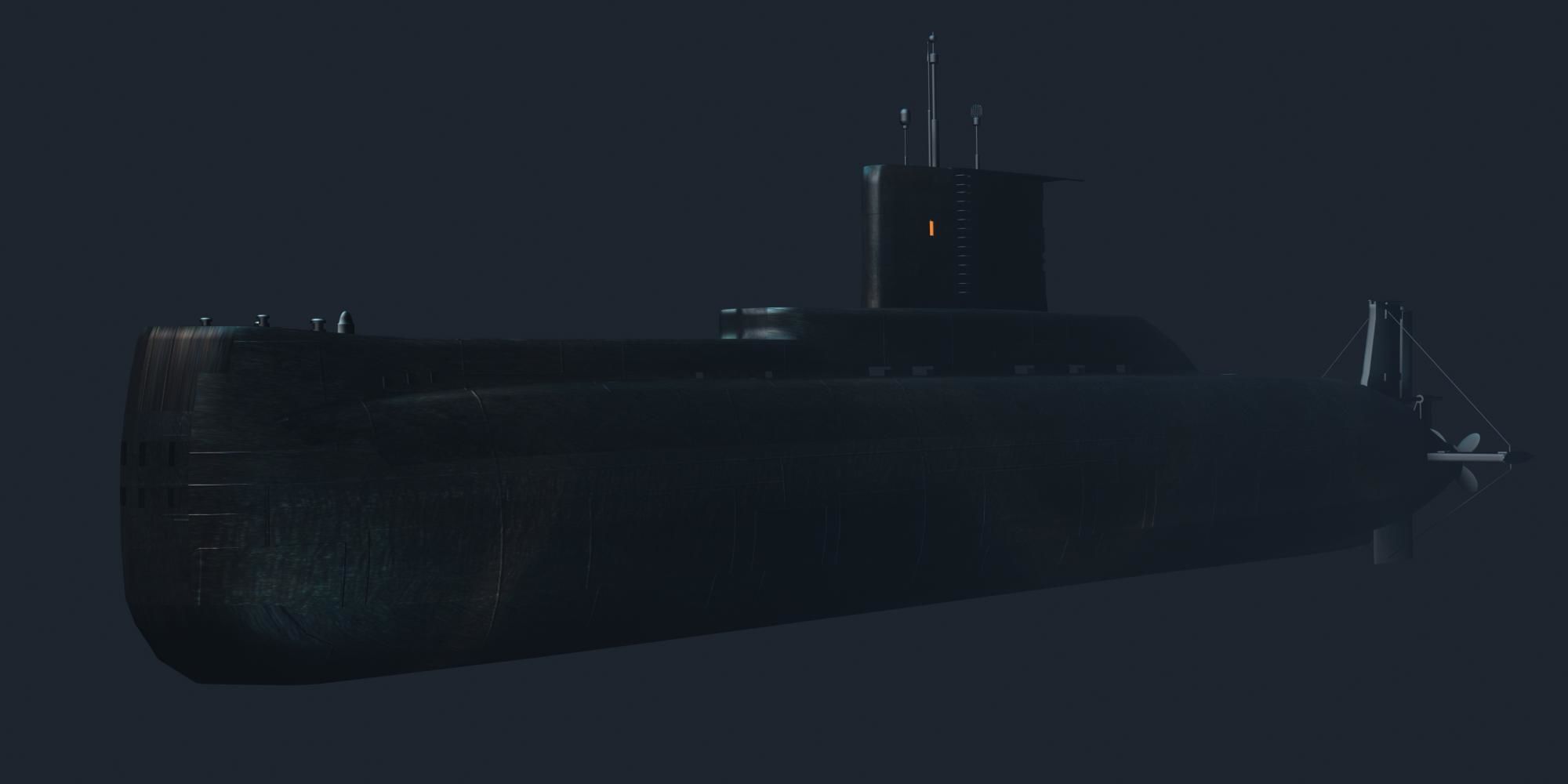 Type 209 Class 3D model Low-poly 3D model_16