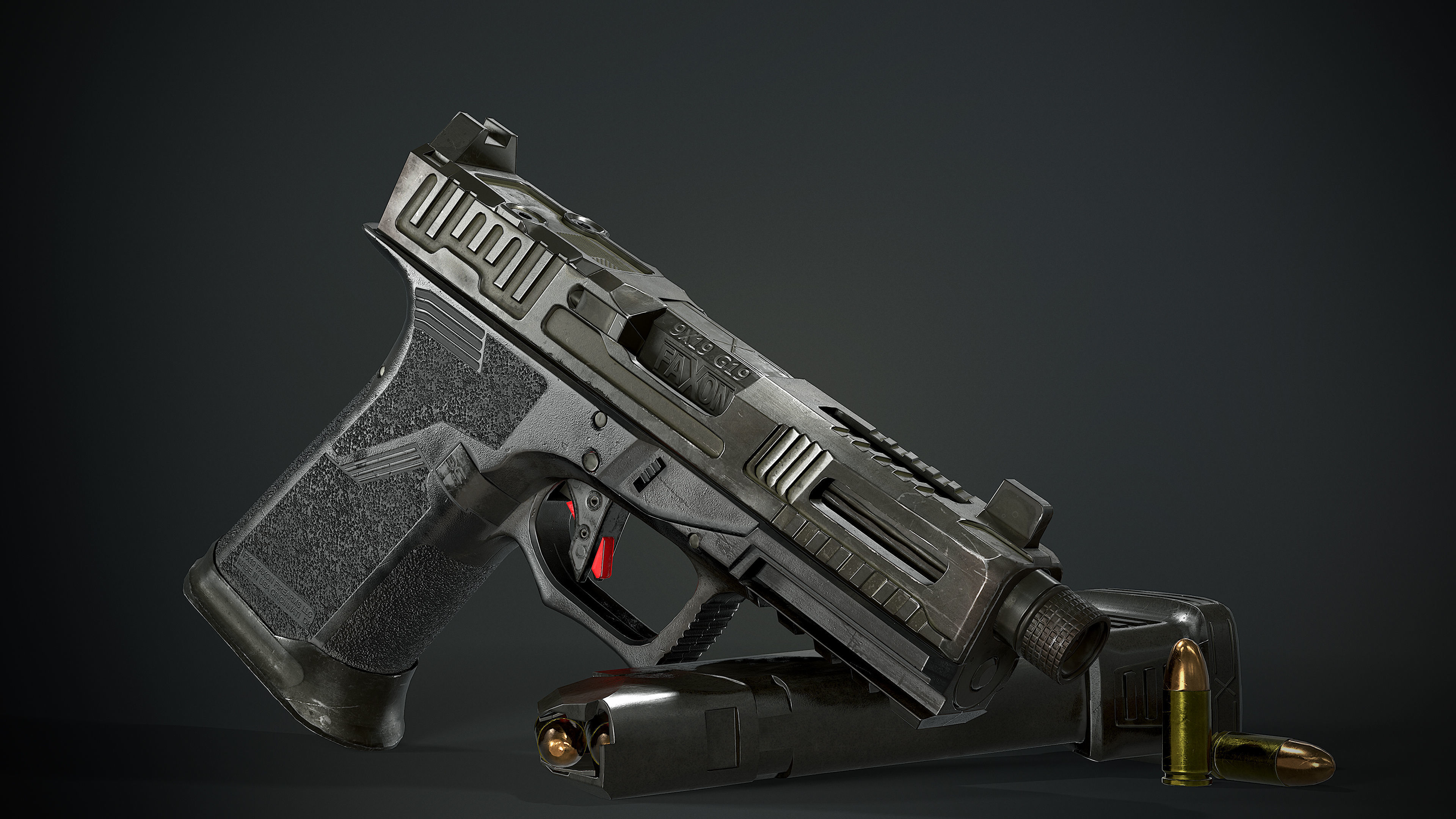 3D model Faxon FX-19 Hellfire VR / AR / low-poly | CGTrader