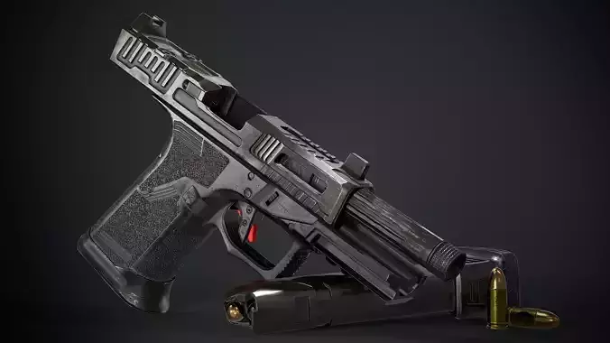 Faxon FX-19 Hellfire Low-poly 3D model