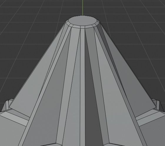 Pyramidal Structure 8 Corners Interstices Beveled and Angles Low-poly 3D model_14