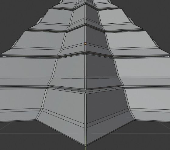 Pyramidal Structure 8 Corners Interstices Beveled and Angles Low-poly 3D model_12