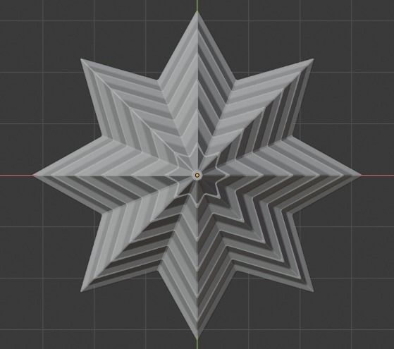 Pyramidal Structure 8 Corners Interstices Beveled and Angles Low-poly 3D model_15