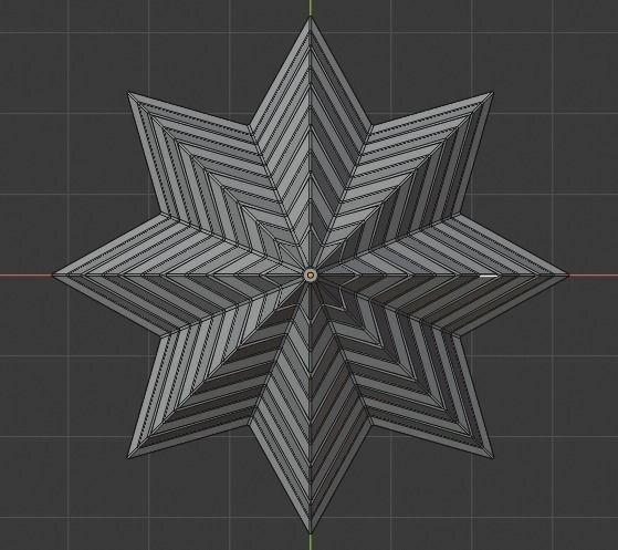 Pyramidal Structure 8 Corners Interstices Beveled and Angles Low-poly 3D model_16