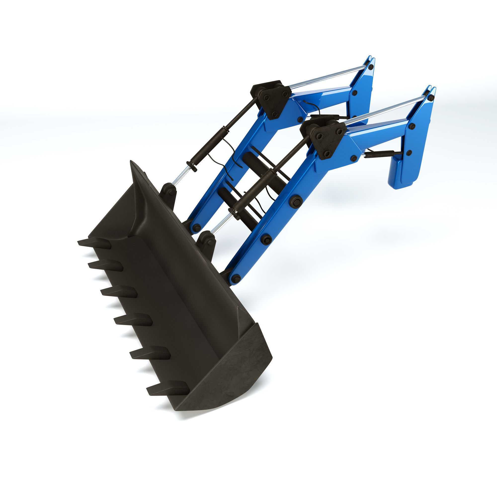 Tractor Low Poly and High Poly Low-poly 3D model_5