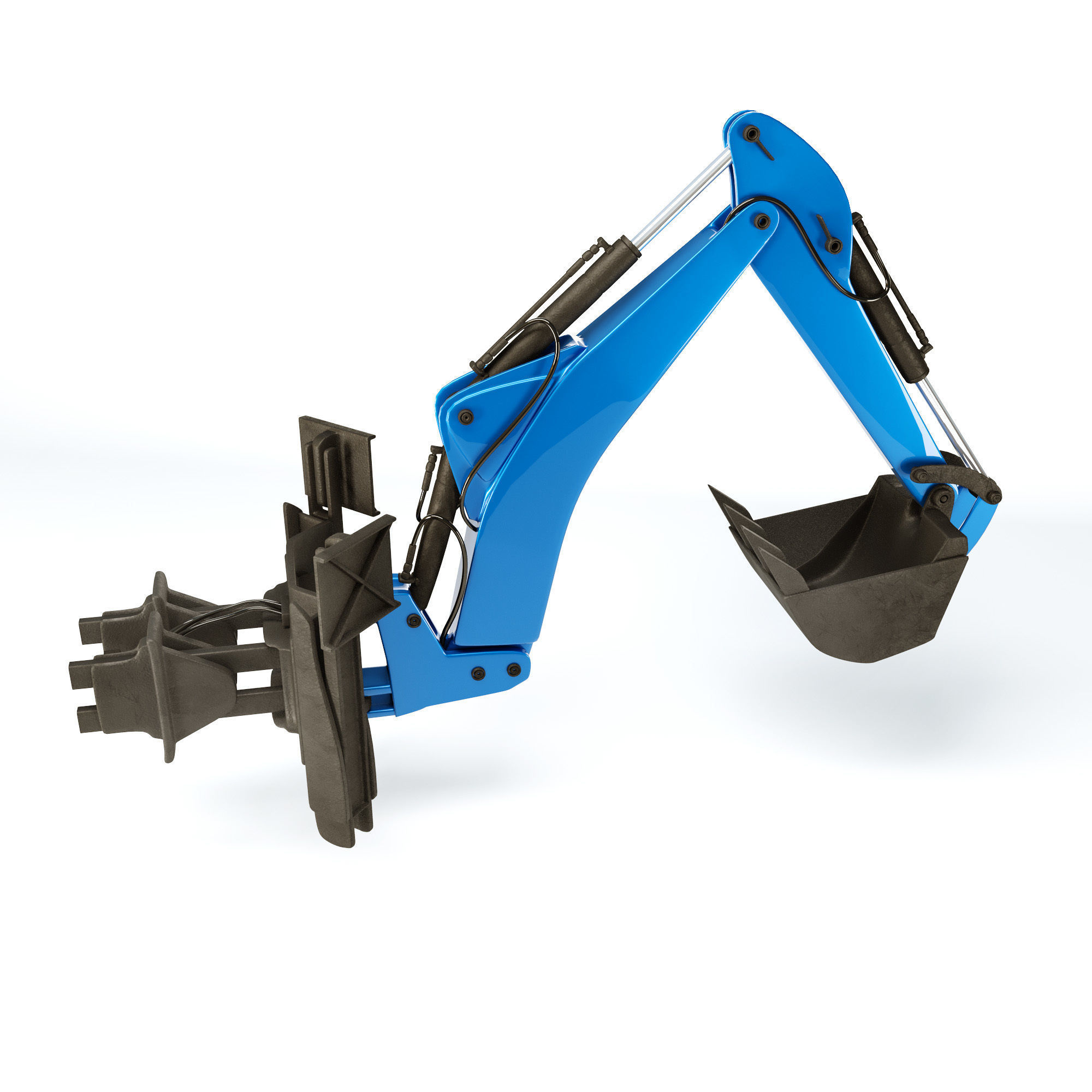 Tractor Low Poly and High Poly Low-poly 3D model_6