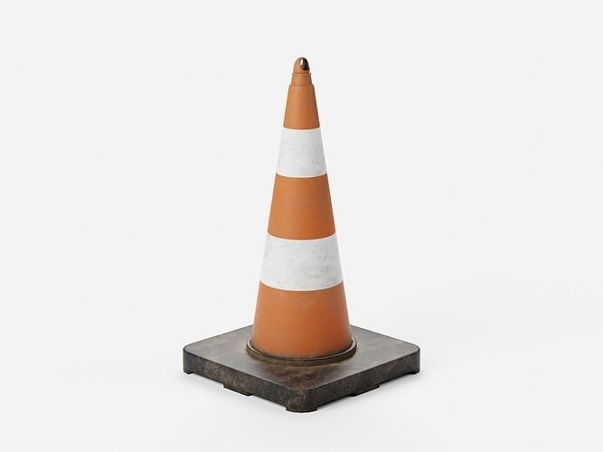 Traffic Cone Low-poly 3D model