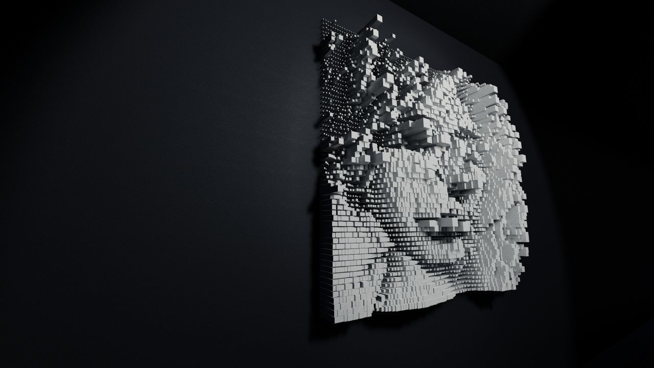 face 3d model art work 3D print model_2