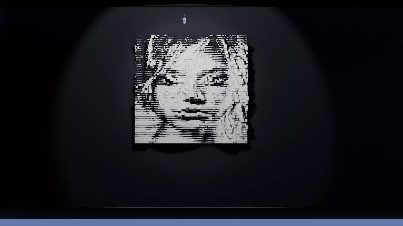 face 3d model art work 3D print model_0