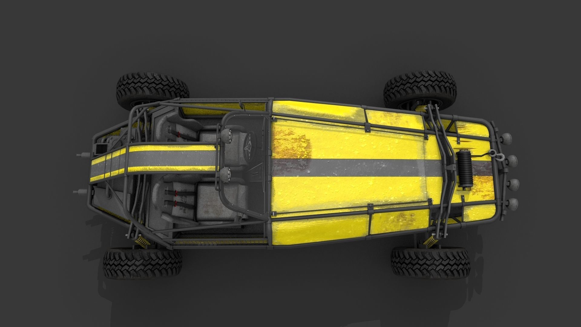 Dune Buggy Low-poly 3D model_8