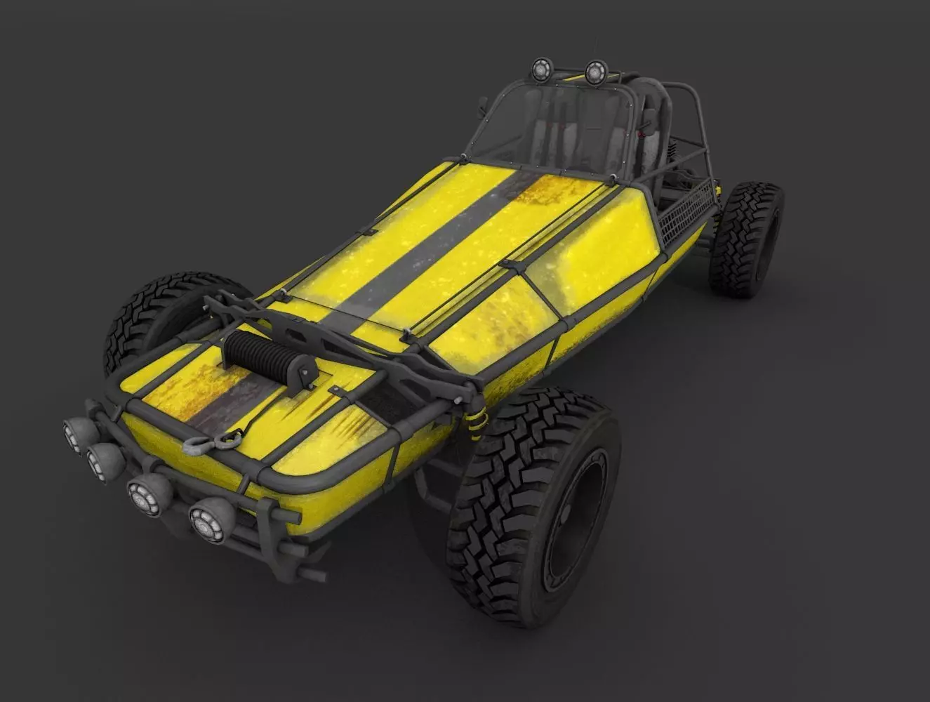 Dune Buggy Low-poly 3D model_0